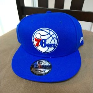 New Era NBA Philadelphia 76ers Basic Snapback Sixers Hat Lid Cap Blue 9Fifty
